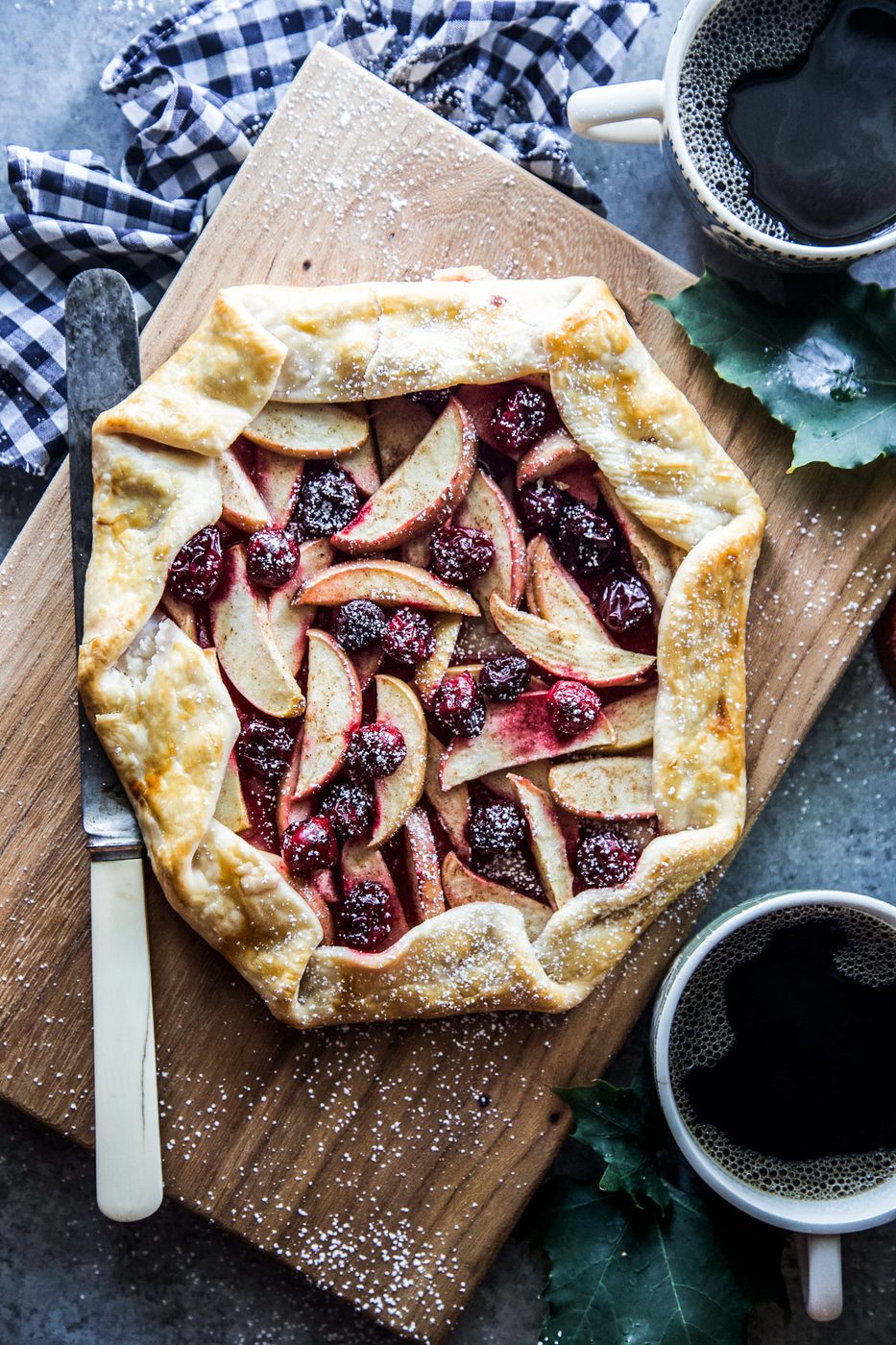 Apple, Cardamom, and Cranberry Galette