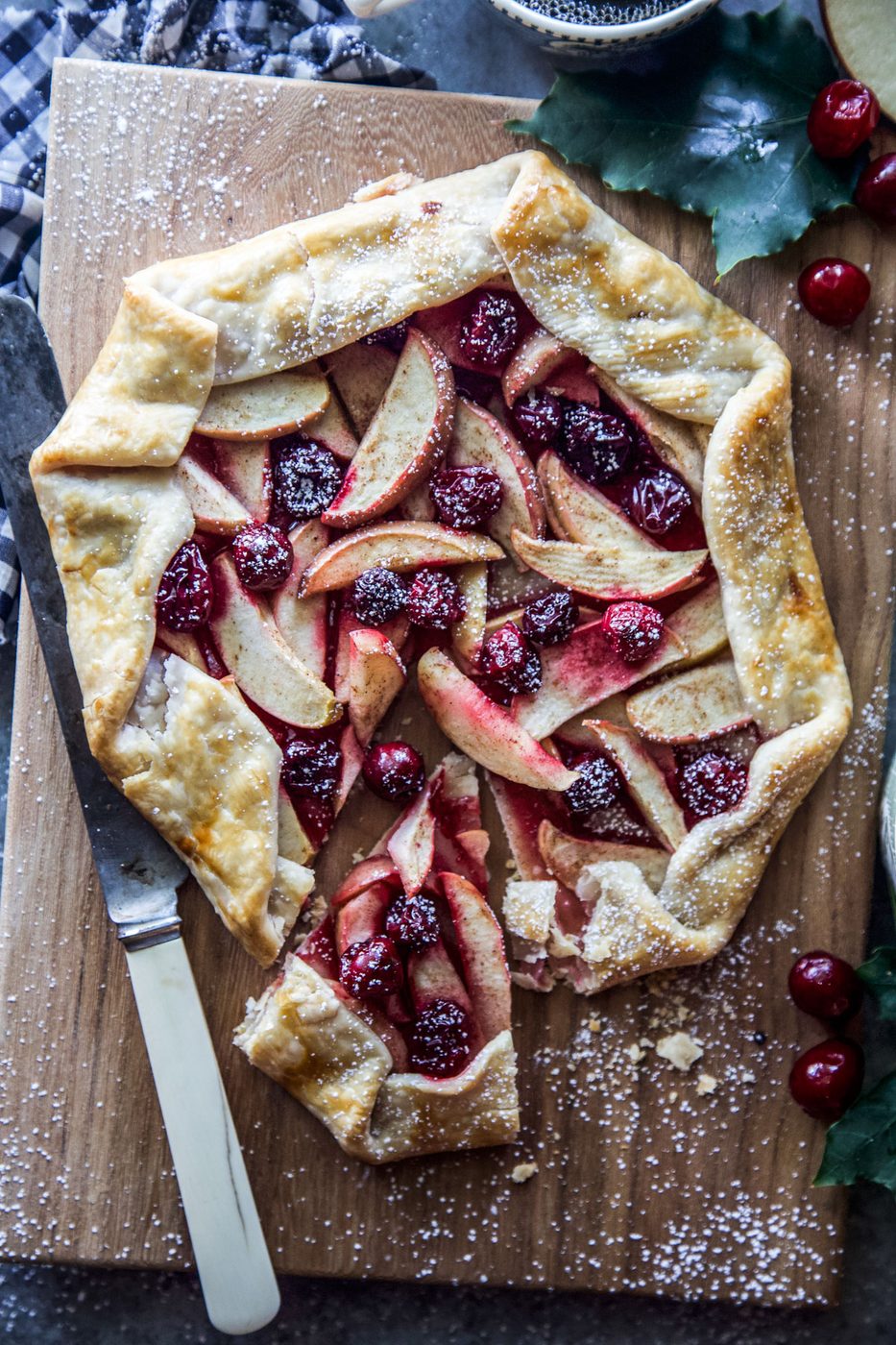 Apple, Cardamom, and Cranberry Galette
