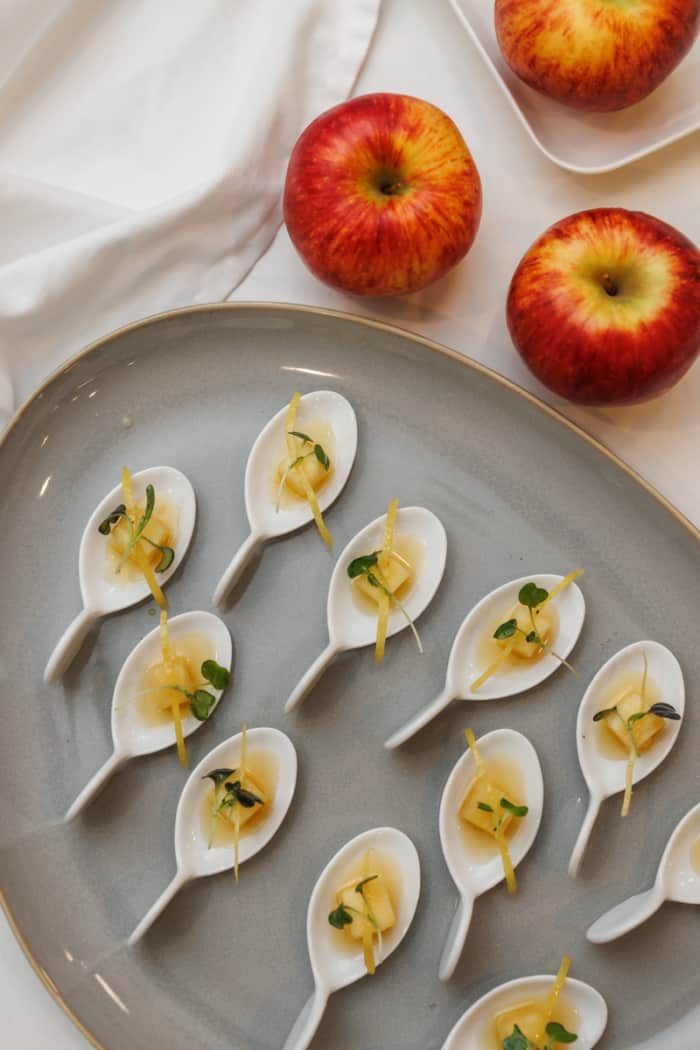 sous vide apple amuse bouche