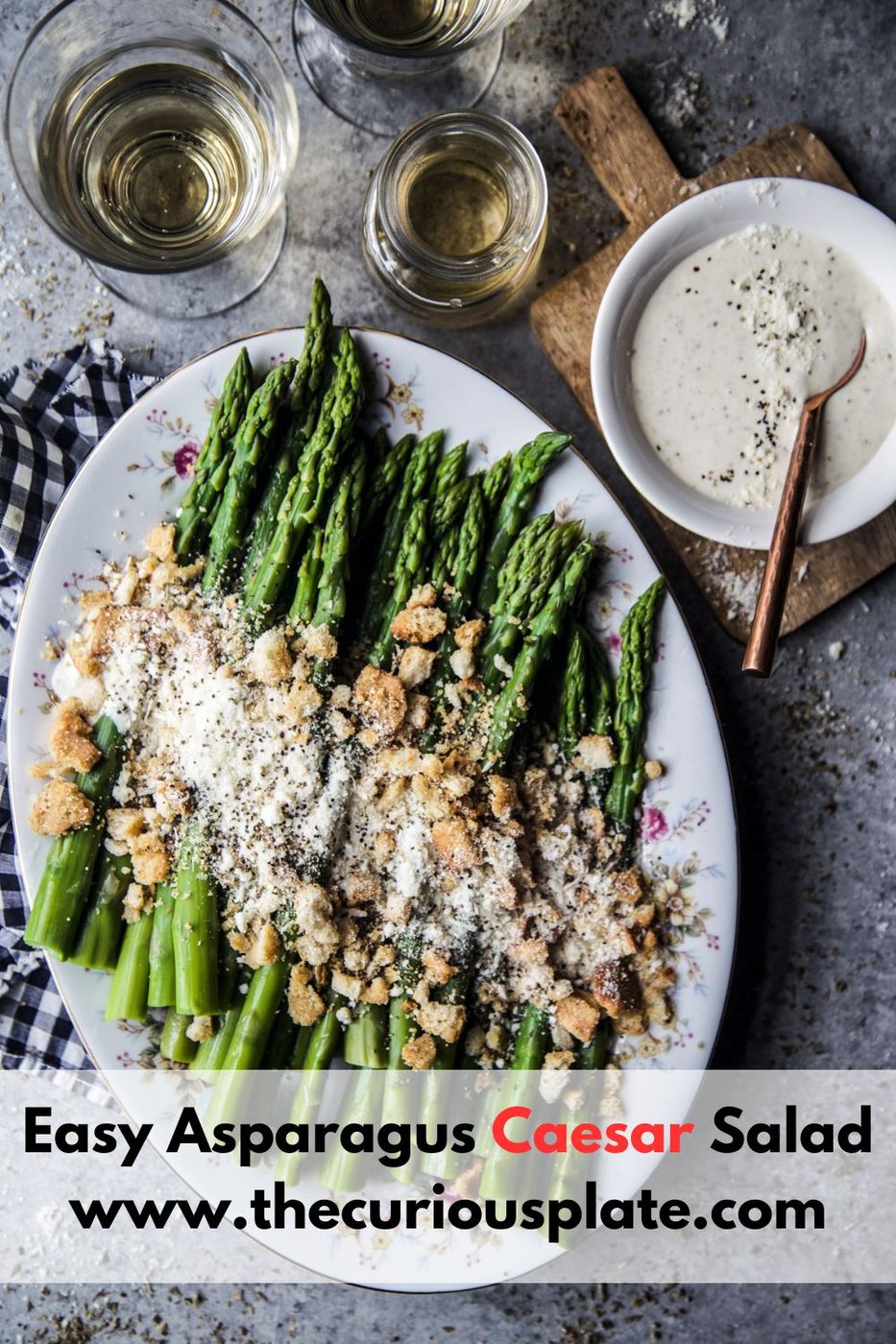 Simple Asparagus Caesar Salad
