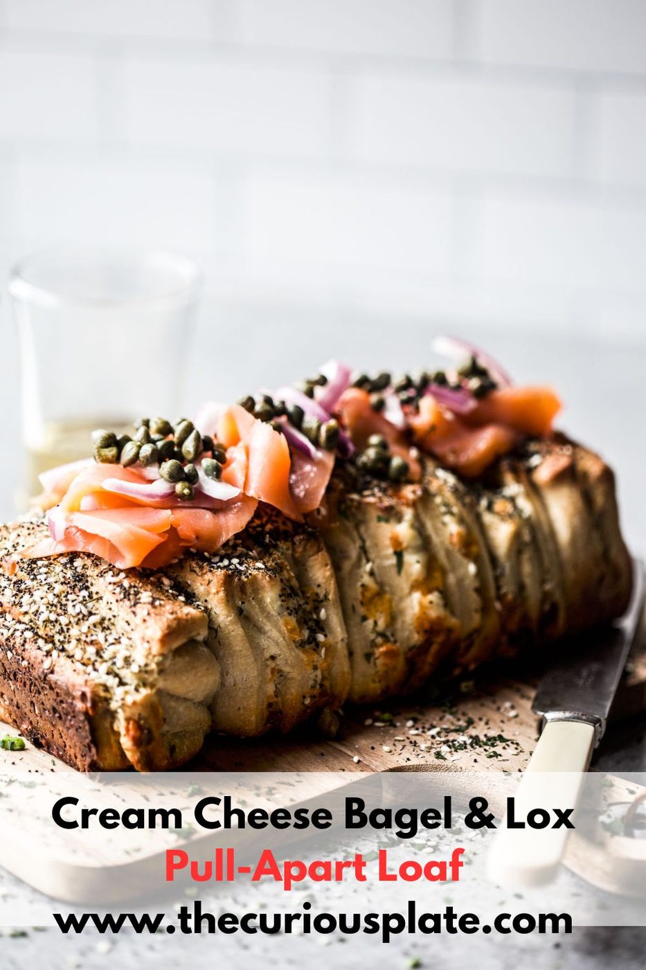 Cream Cheese Bagel & Lox Pull-Apart Loaf