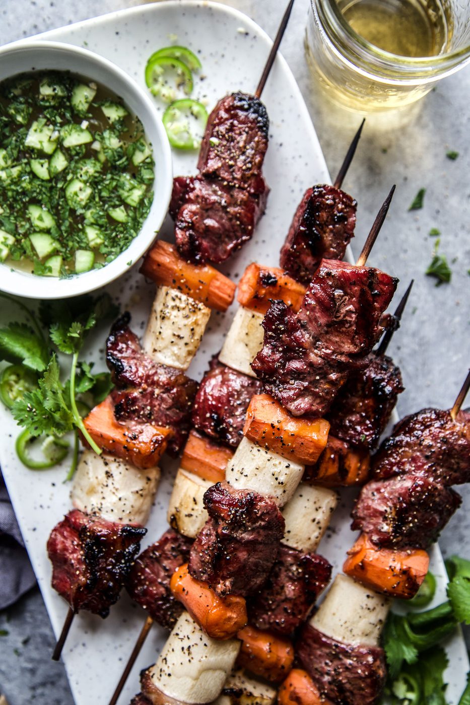 Banh Mi Beef Kebabs