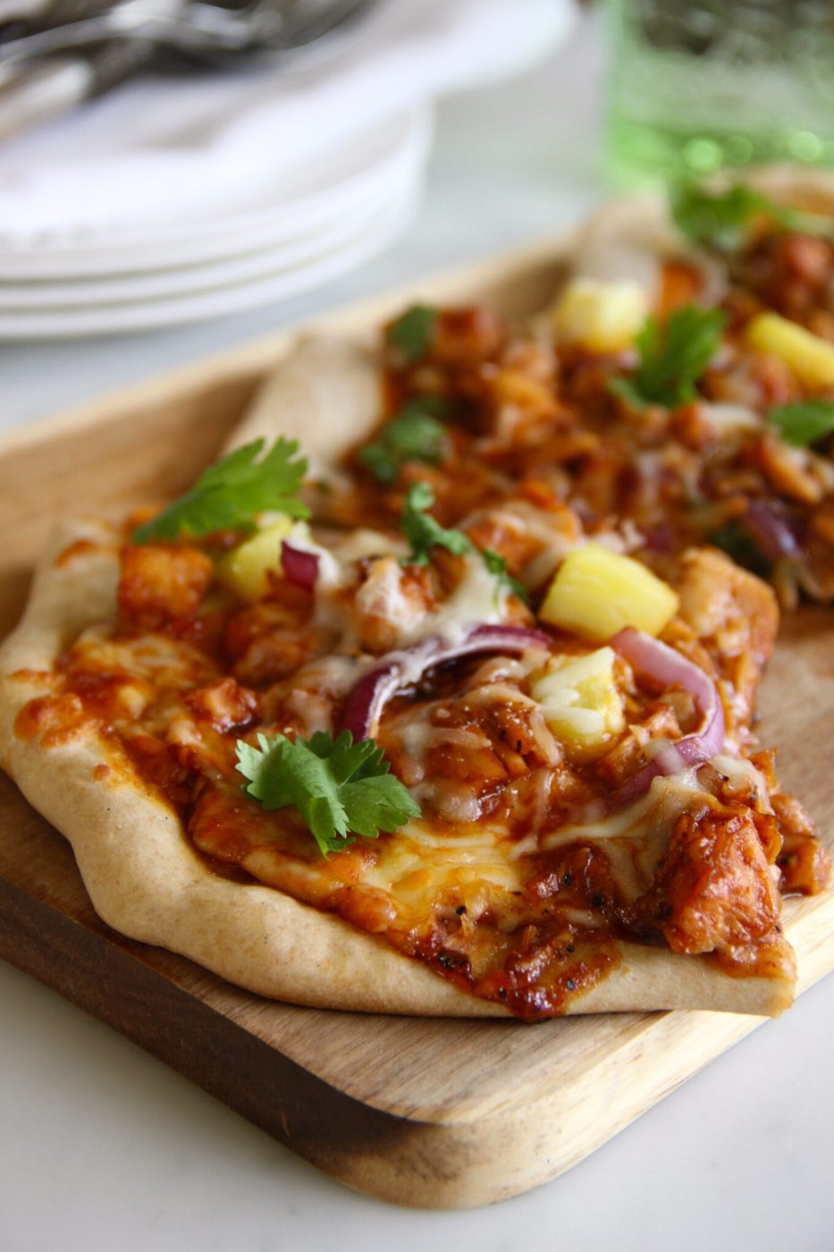 Barbecue chicken, pineapple, and red onion pizza { + a junior league cookbook giveaway!}