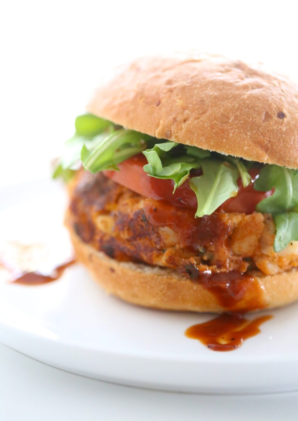 Barbecue chickpea burgers