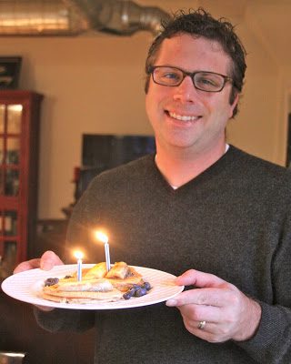 Birthday boy pancakes
