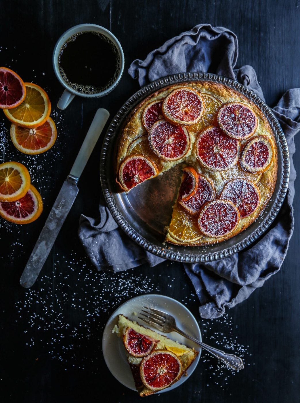 Blood Orange Ricotta Cake