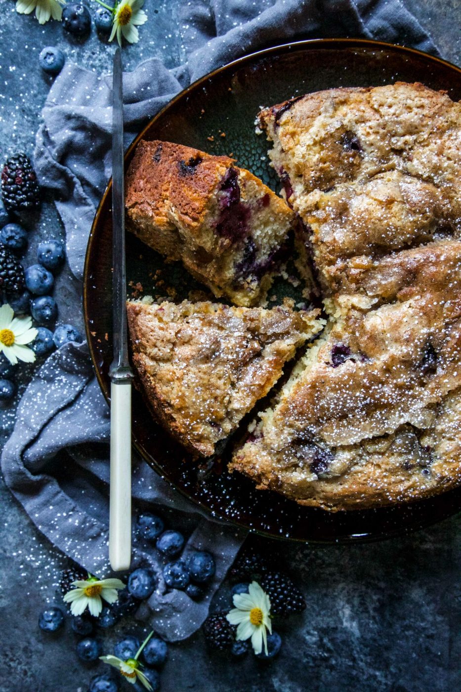 Blueberry And Blackberry Tahini Cake
