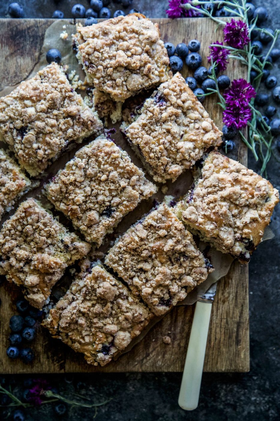 Blueberry Cardamom Buckle Cake