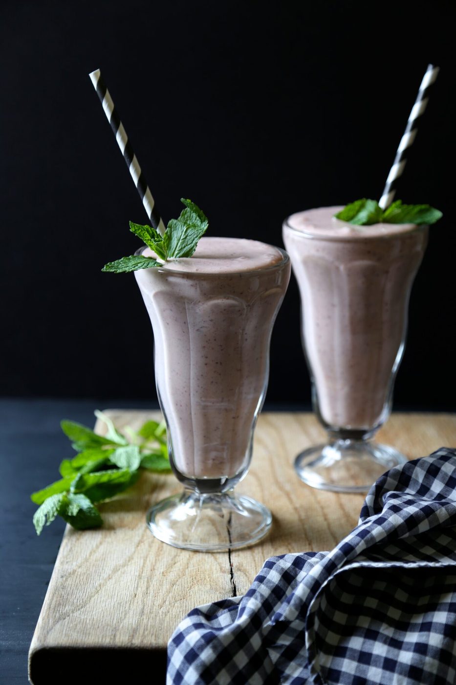 Bourbon cherry peach milkshake