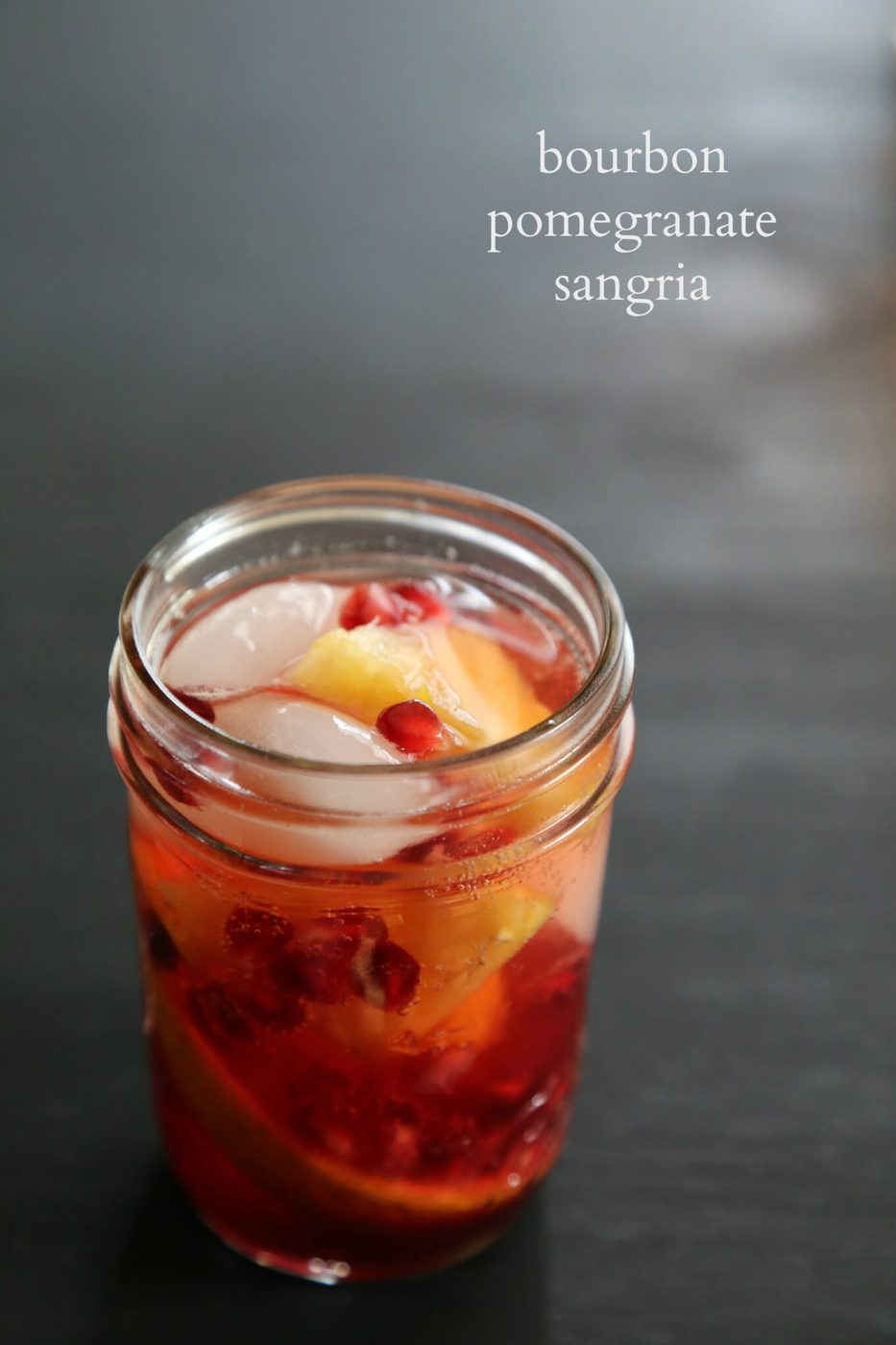 bourbon pomegranate sangria www.climbinggriermountain.com