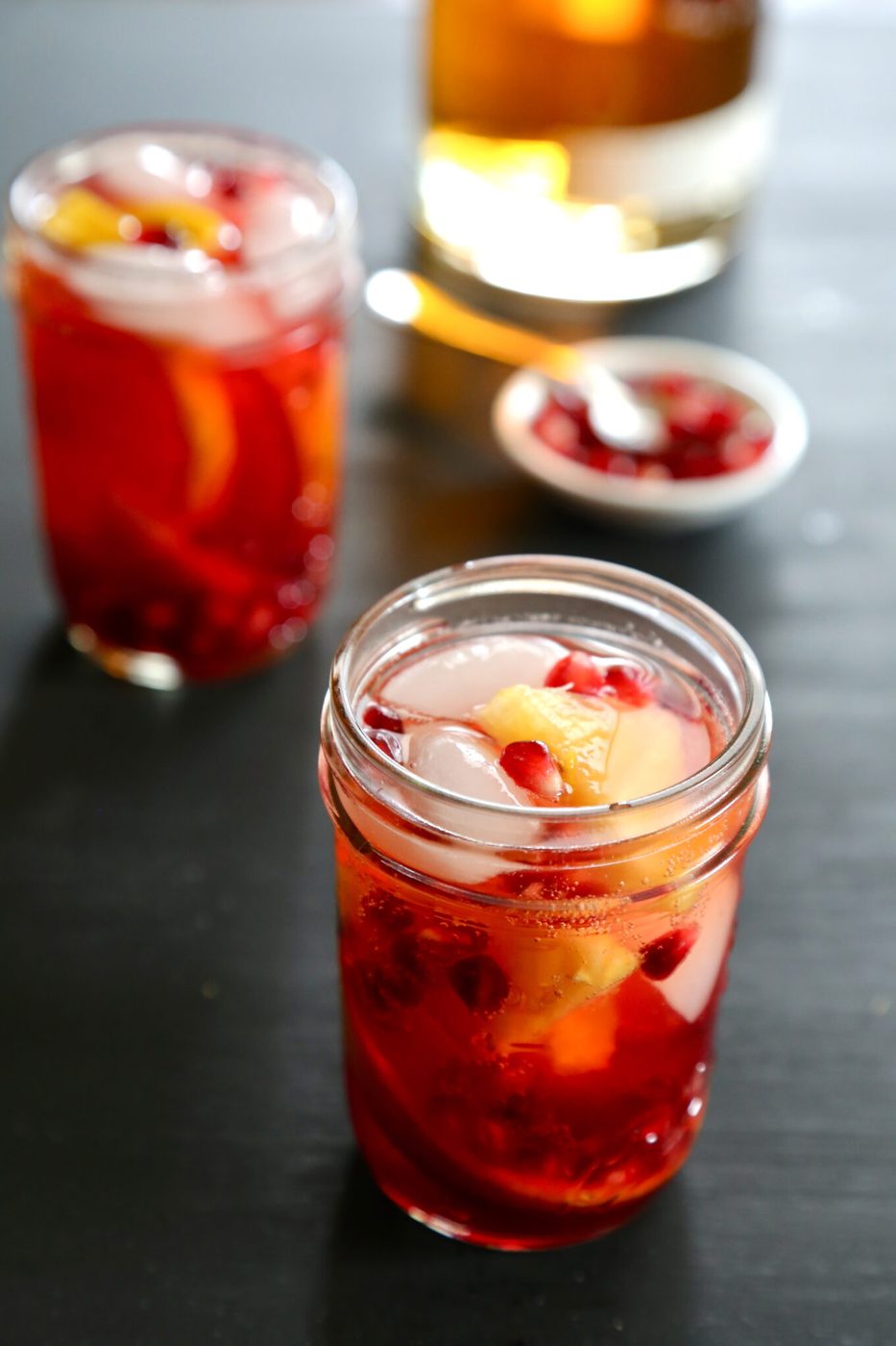 Bourbon pomegranate sangria
