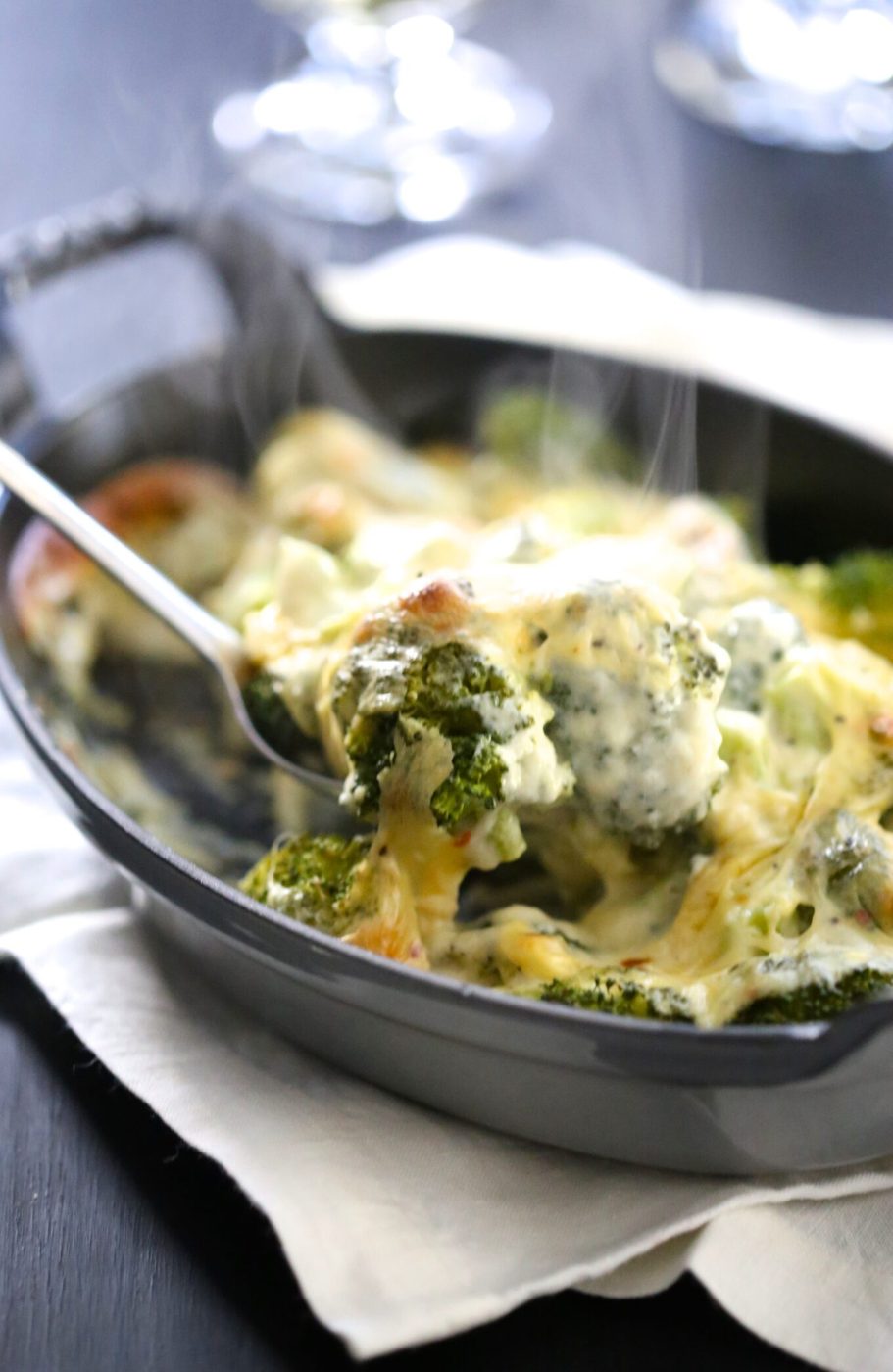 Broccoli white cheddar gratin + GIVEAWAY!