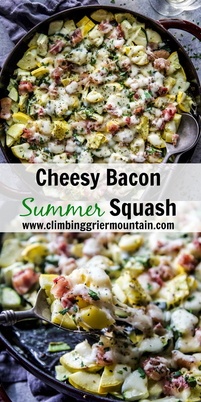 Cheesy Bacon Summer Squash