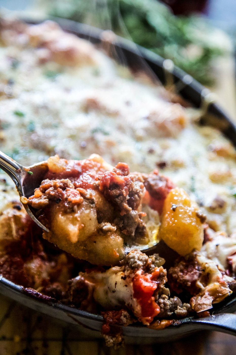Cheesy Turkey Cauliflower Gnocchi Bake