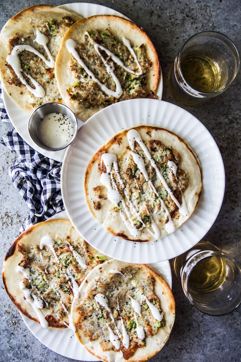 Chicken & Broccoli Ranch Smashed Tacos