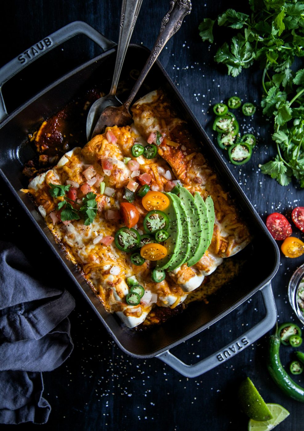 Chicken Chorizo & Jalapeño Breakfast Enchiladas