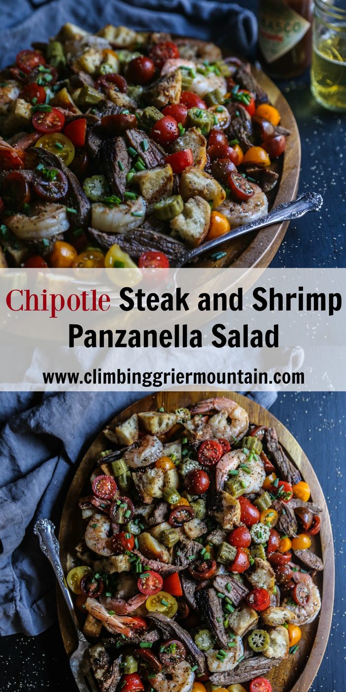 Chipotle Steak and Shrimp Panzanella Salad