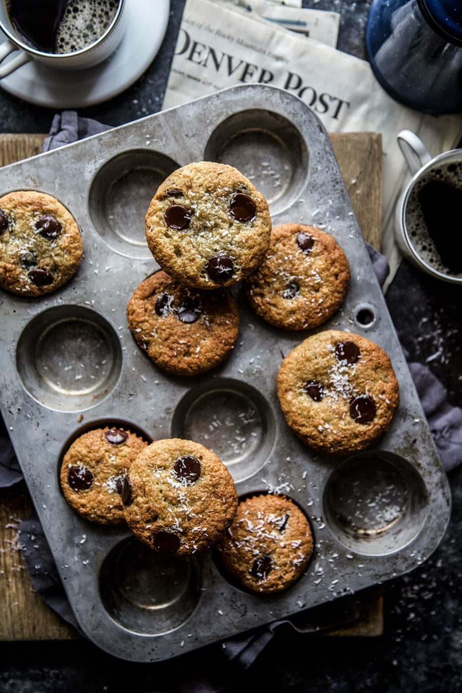 Chocolate Coconut Banana Bread Muffins