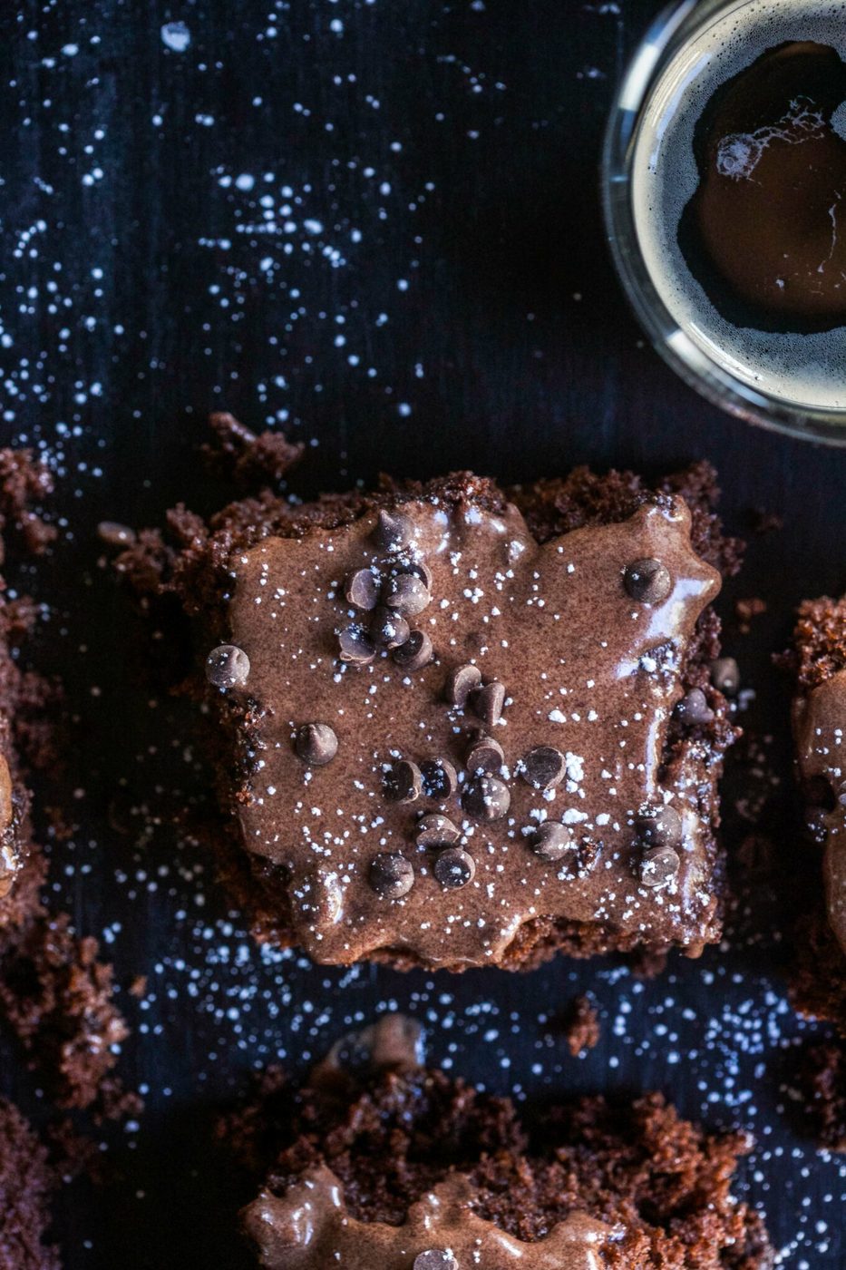 Chocolate Snack Cake, finished with Guinness Ganache Frosting