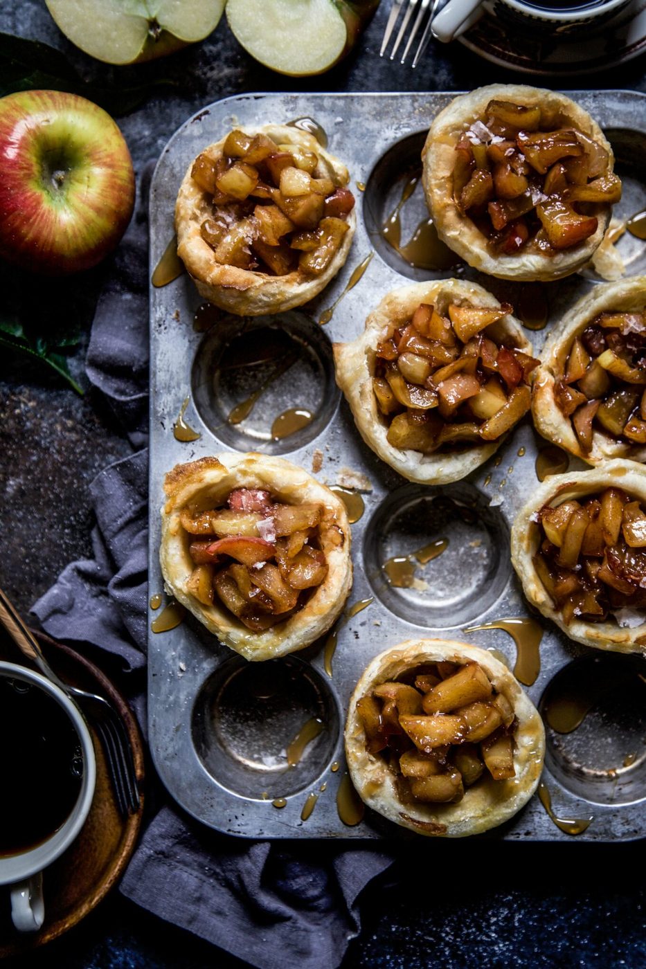 Churro Apple Pies, finished with Salted Caramel