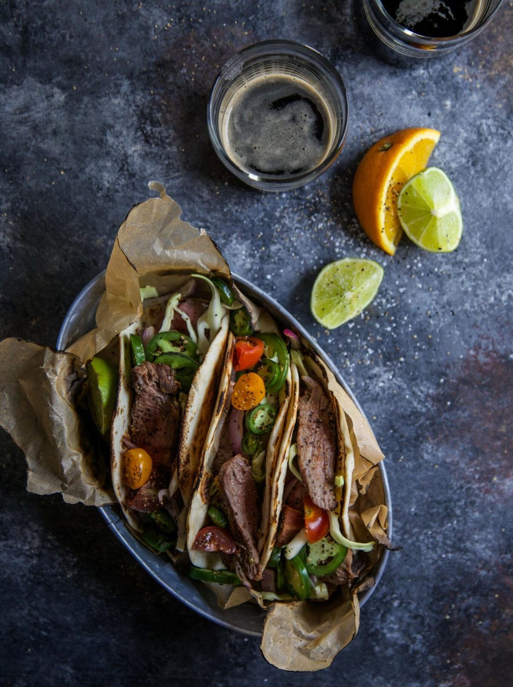 Citrus-Marinated Cuban Steak Tacos