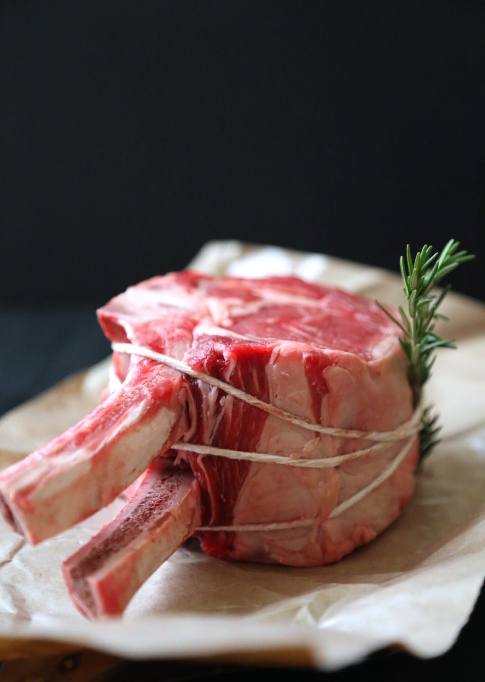 coffee-rubbed prime rib with simple horseradish sauce
