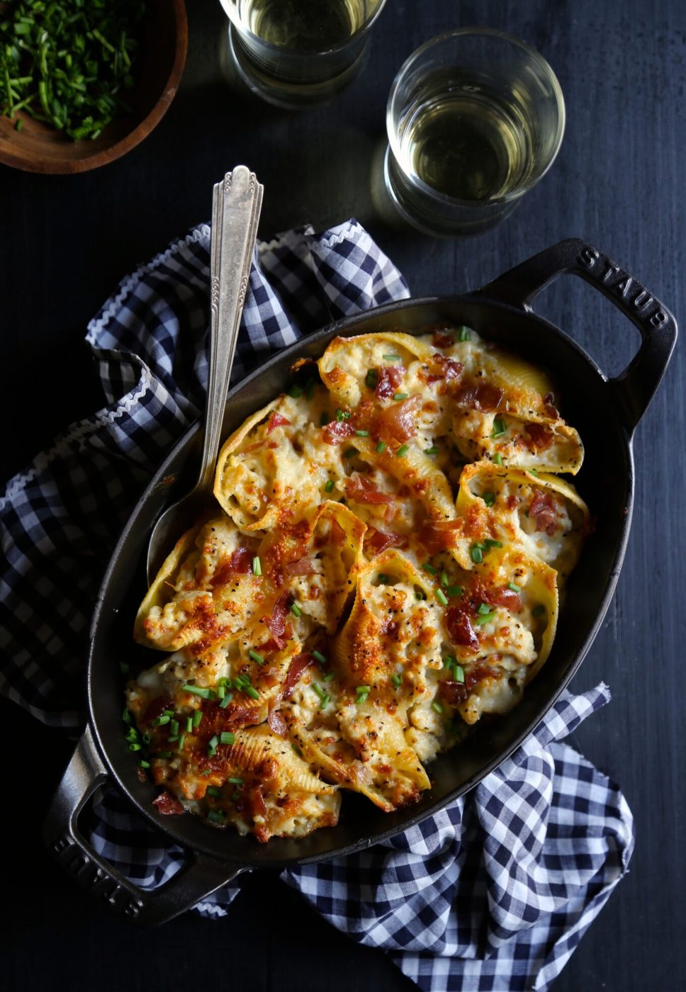 Cordon Bleu Stuffed Shells with Crispy Prosciutto