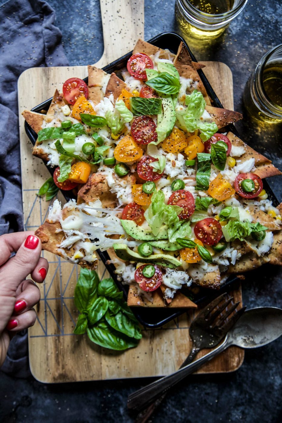 Crab Melt Pita Nachos