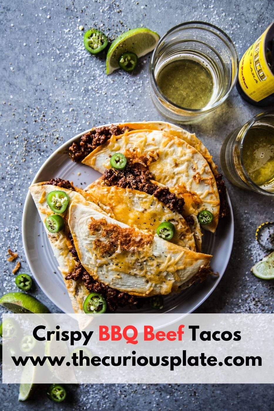 crispy bbq beef tacos