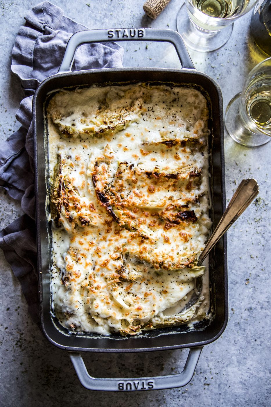 Cabbage Gratin Casserole, crispy