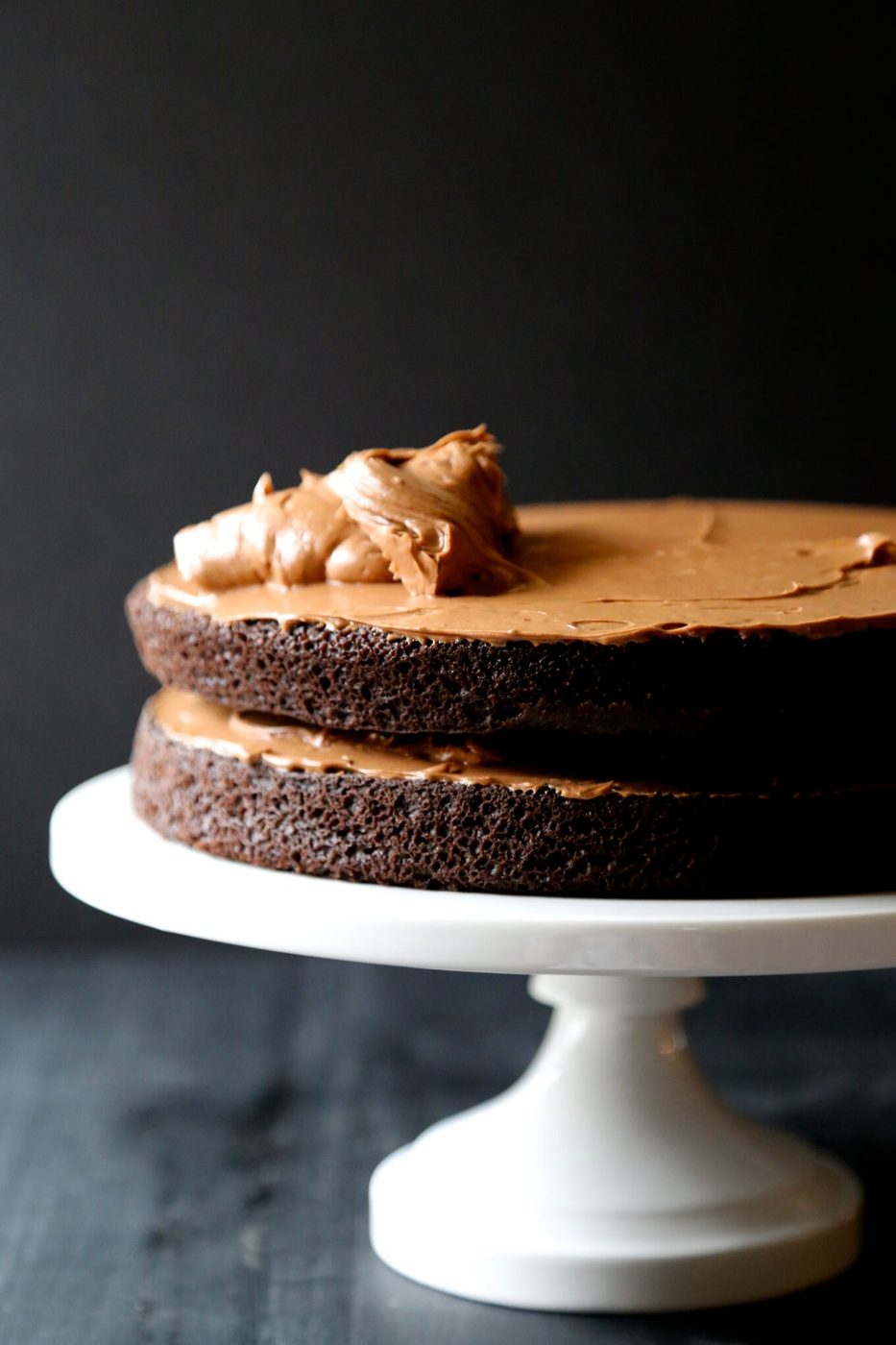 dark chocolate cake with cherry pop rocks covered truffles