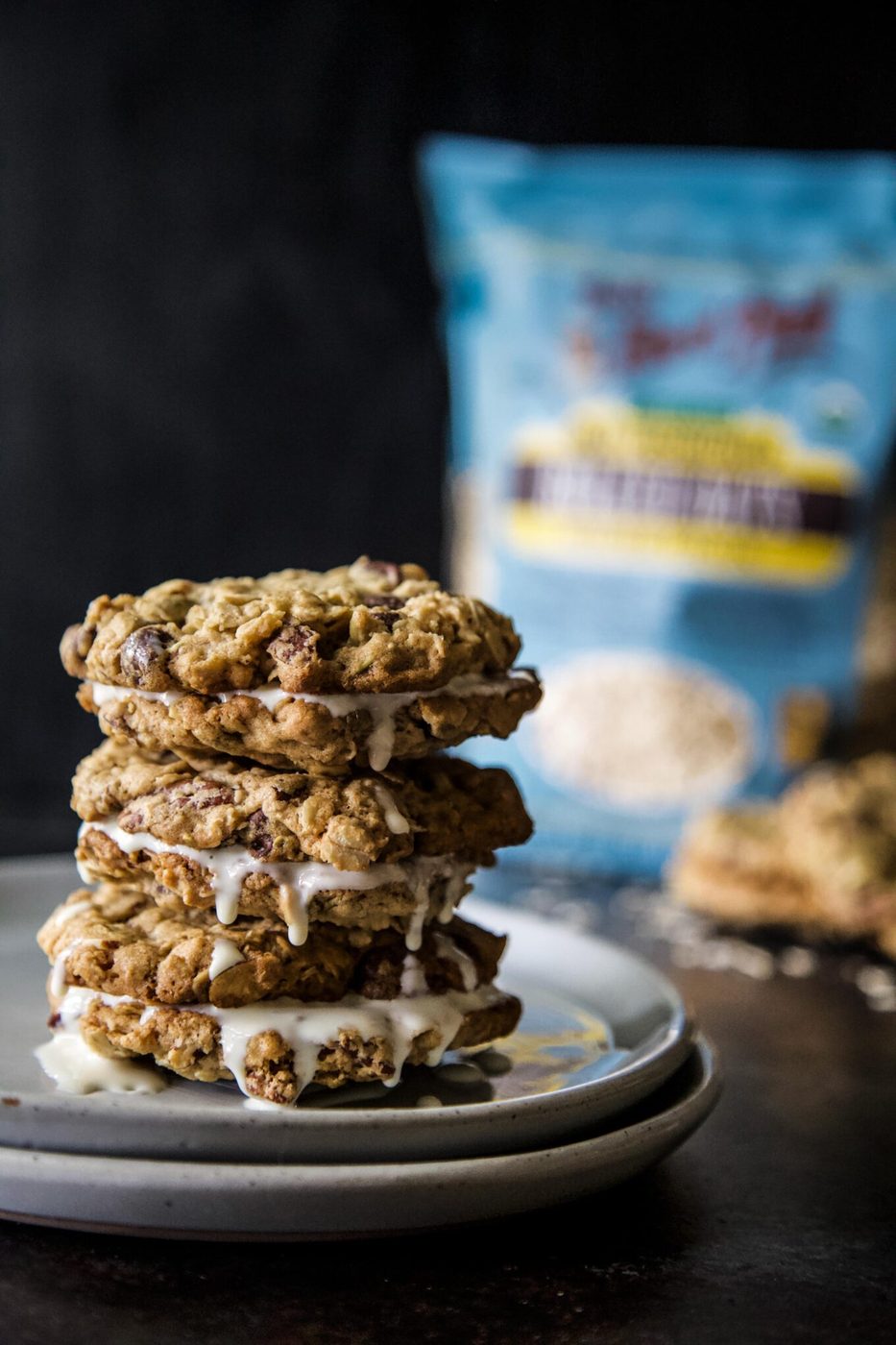 Dark Chocolate Oatmeal Moon Pies