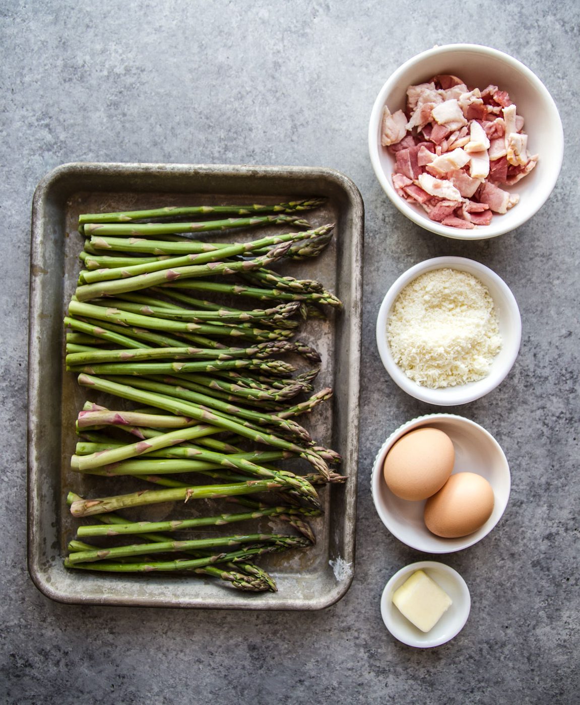ingredients to make Simple Asparagus Carbonara