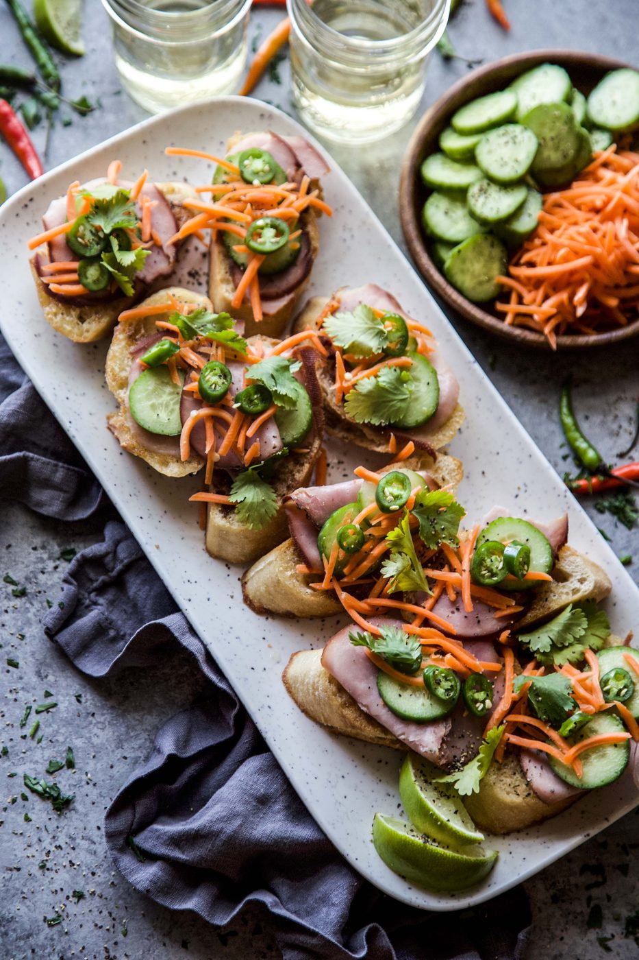 Simple Banh Mi Bruschetta www.climbinggriermountain.com.