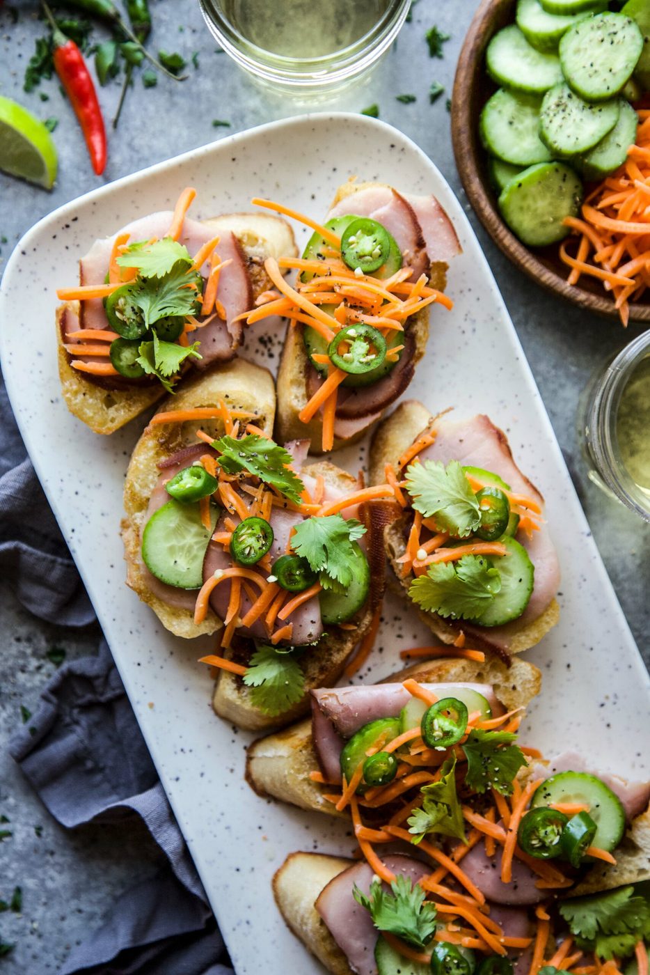 Banh Mi Bruschetta, simple