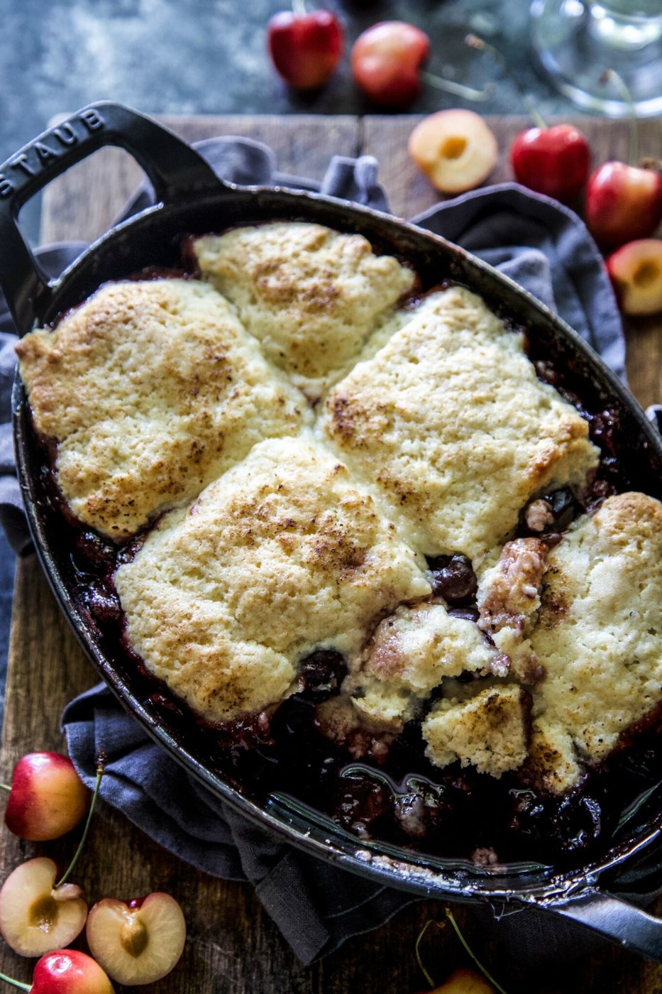 Simple Cherry Biscuit Cobbler