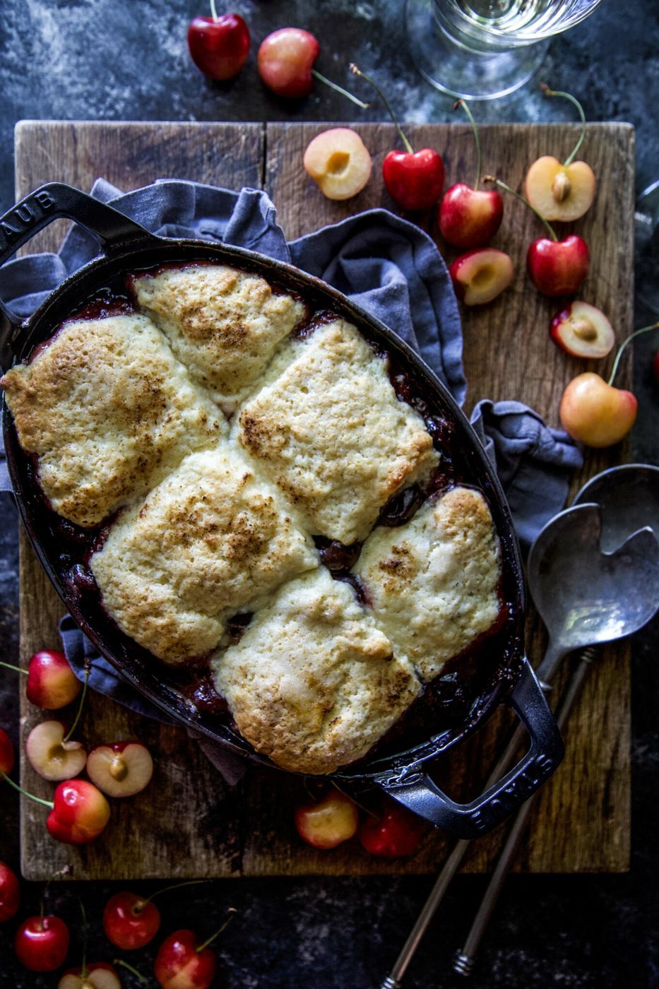 Cherry Biscuit Cobbler, simple