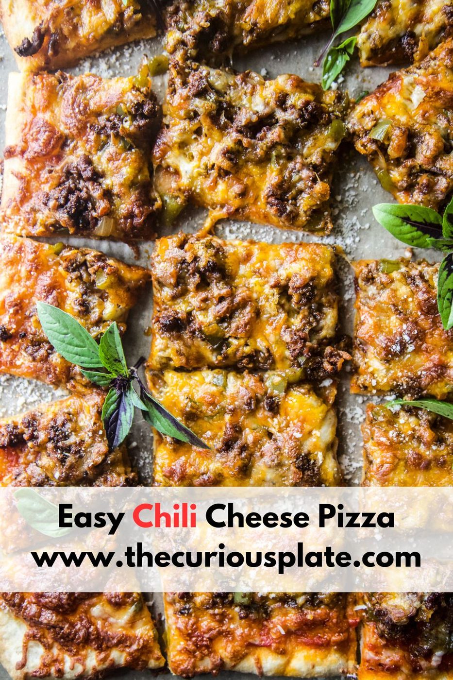 Simple Chili Cheese Pizza