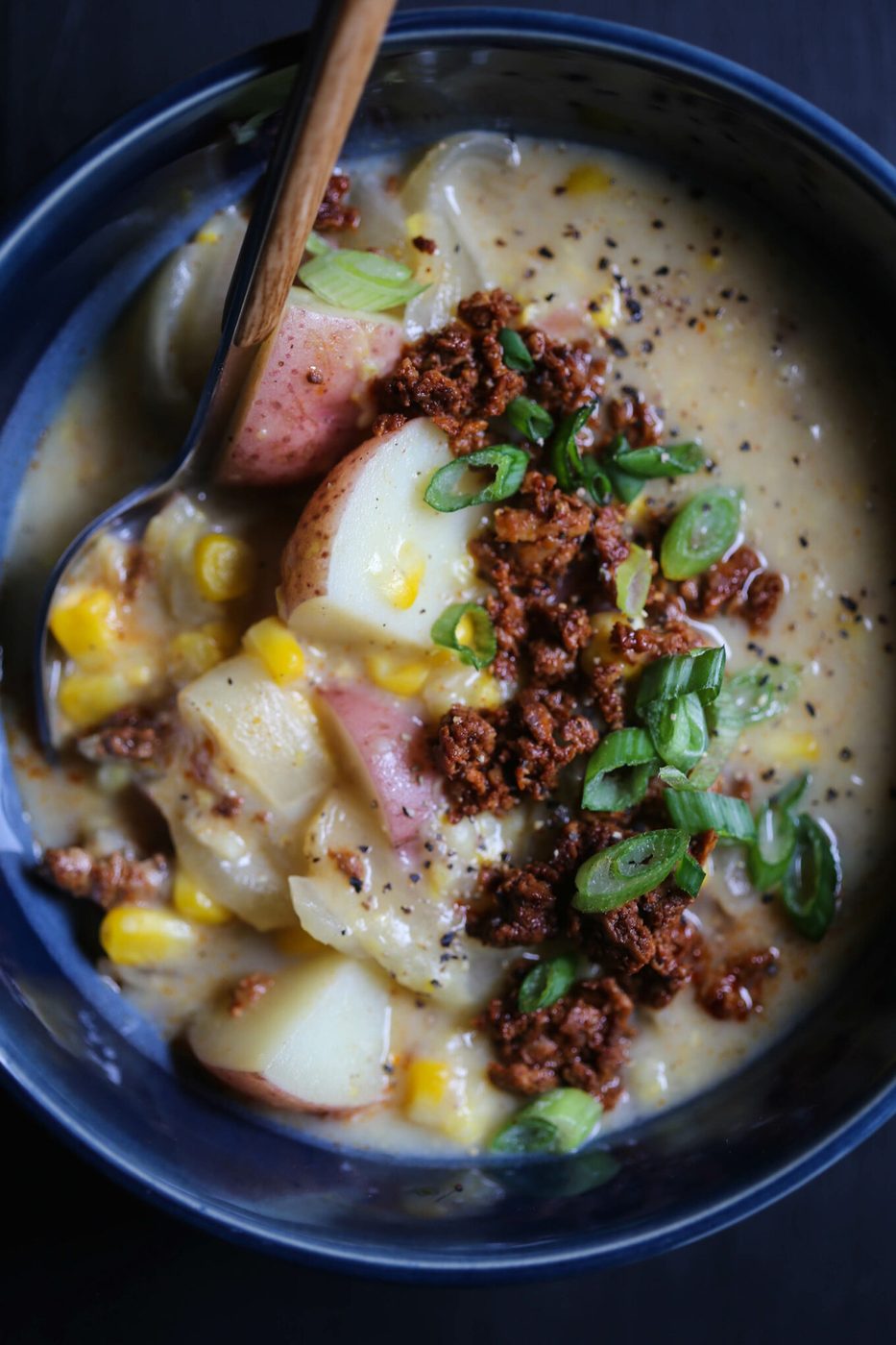 Simple Chorizo Corn Chowder www.climbinggriermountain.com II