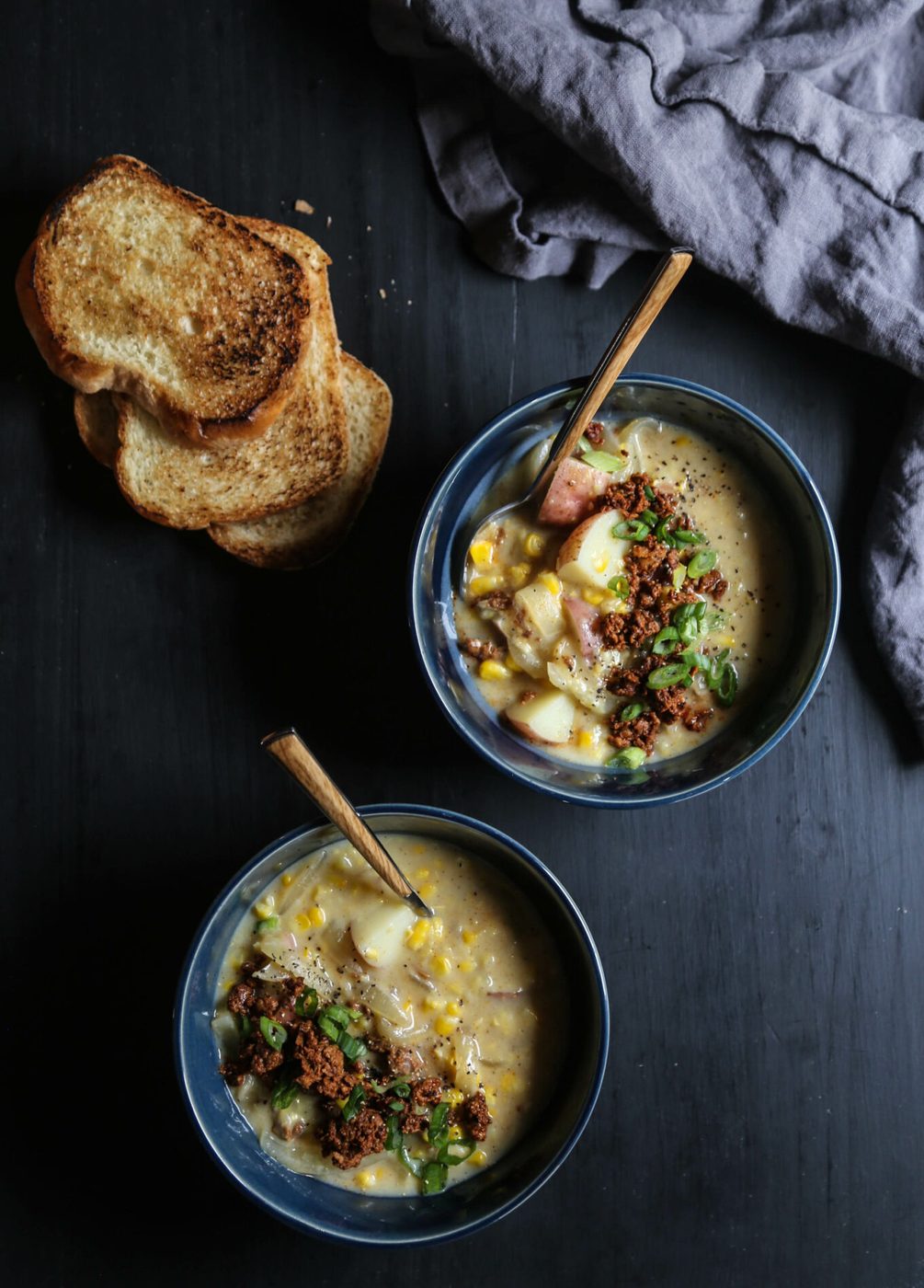 Simple Chorizo Corn Chowder www.climbinggriermountain.com I