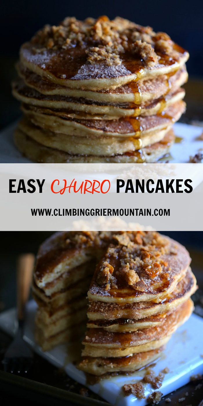 EASY CHURRO PANCAKES WWW.CLIMBINGGRIERMOUNTAIN.COM