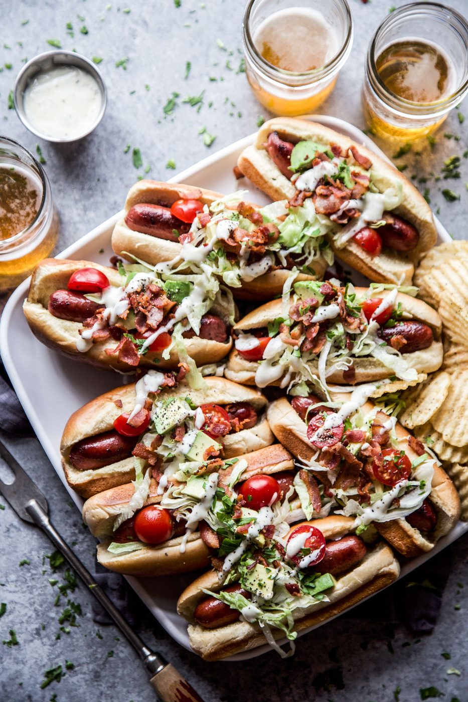 Cobb Style Hot Dogs, simple