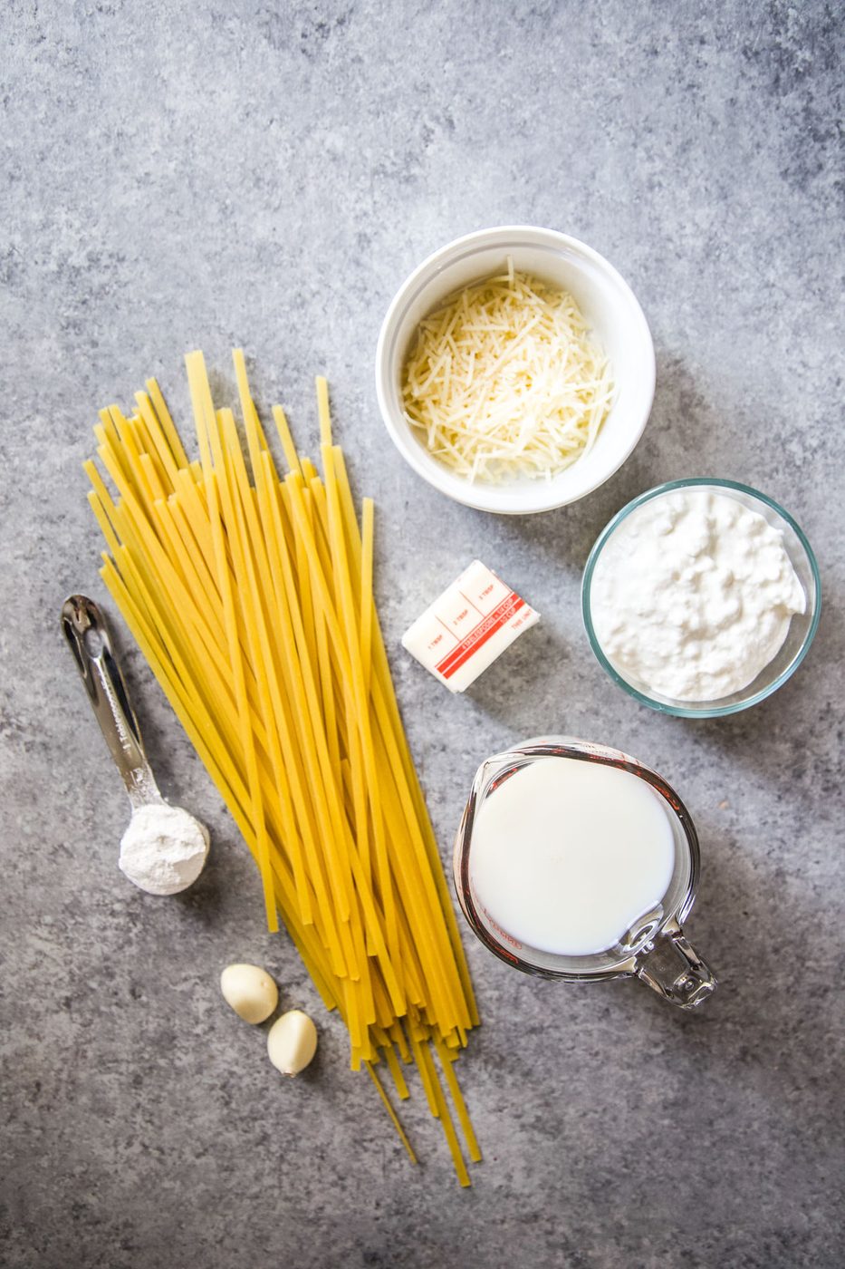 ingredients used to make cottage cheese Fettuccine alfredo sauce