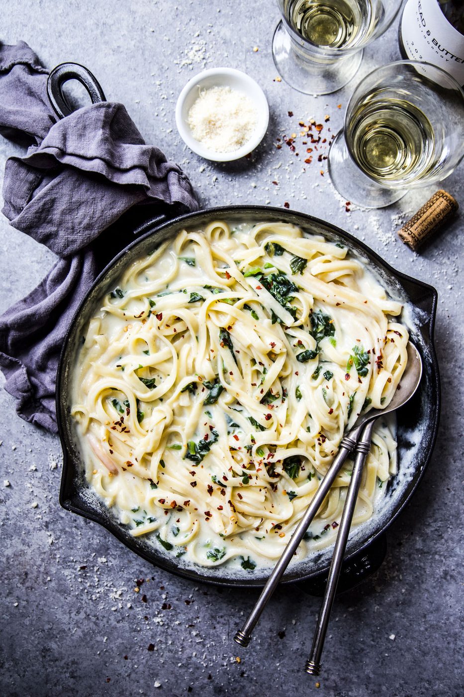 Cottage Cheese Fettuccine Alfredo, simple