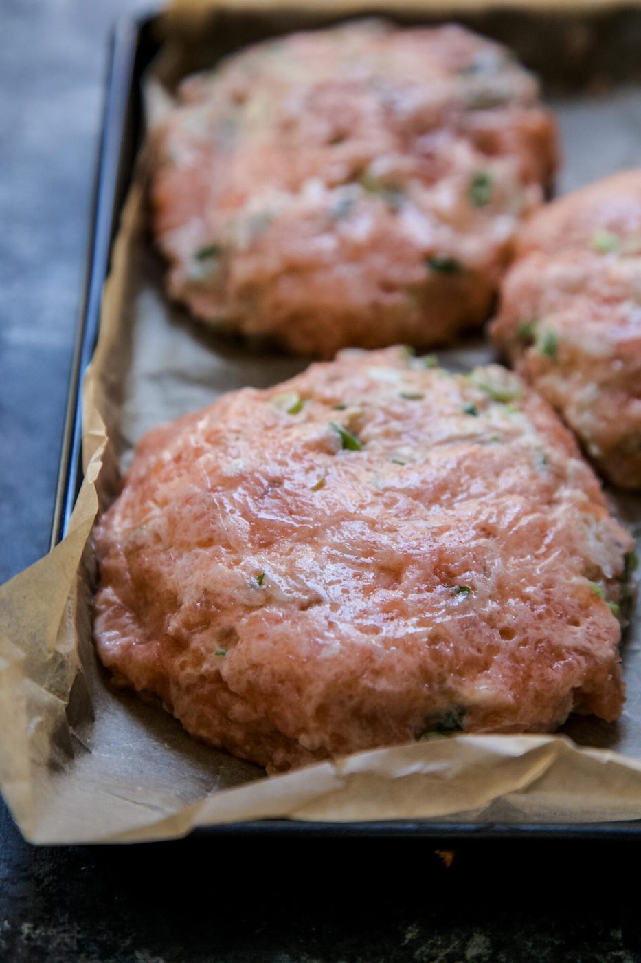 Simple Ginger Salmon Burgers with Pickled Cucumbers