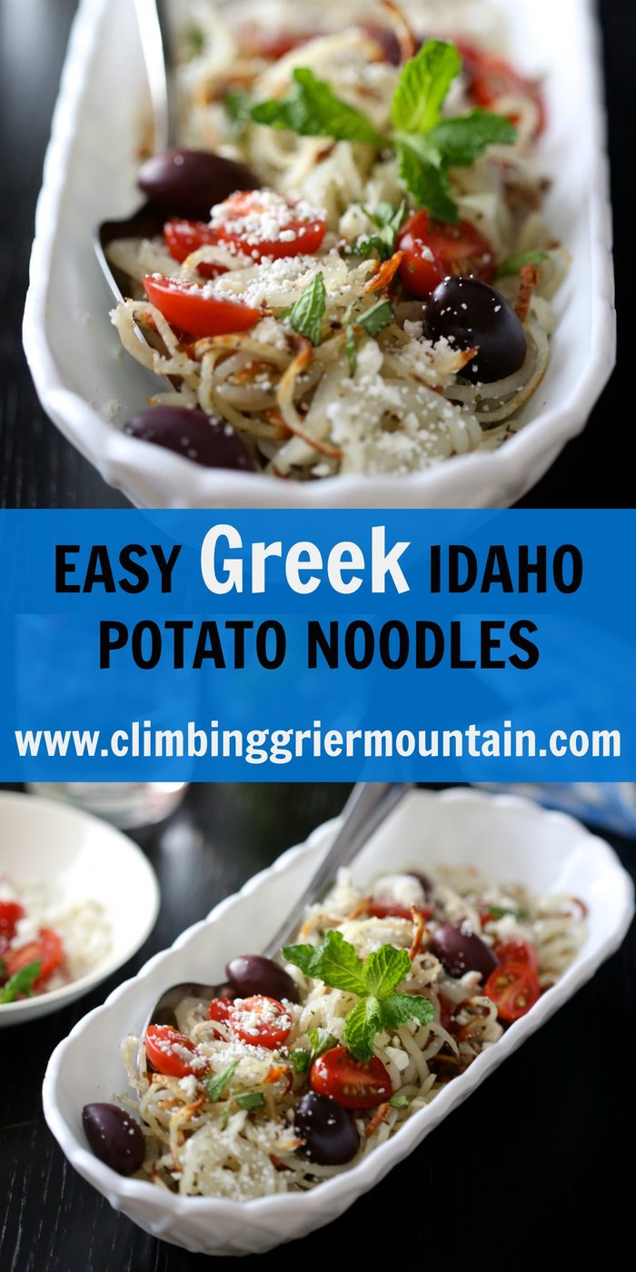 EASY GREEK IDAHO POTATO NOODLES WWW.CLIMBINGGRIERMOUNTAIN.COM COLLAGE
