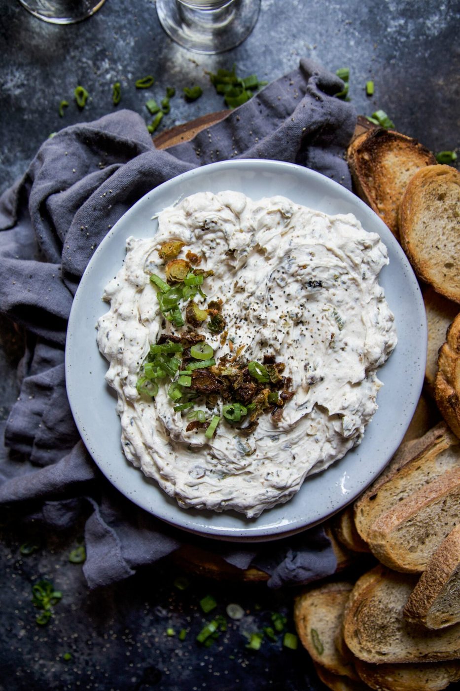 Labneh Scallion Dip, simple