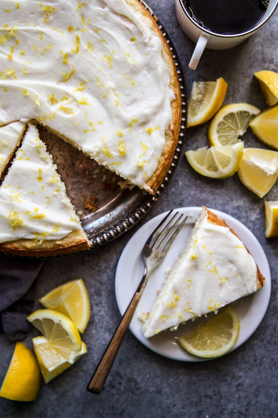Simple Lemon Ricotta Cake with Meyer Lemon Frosting
