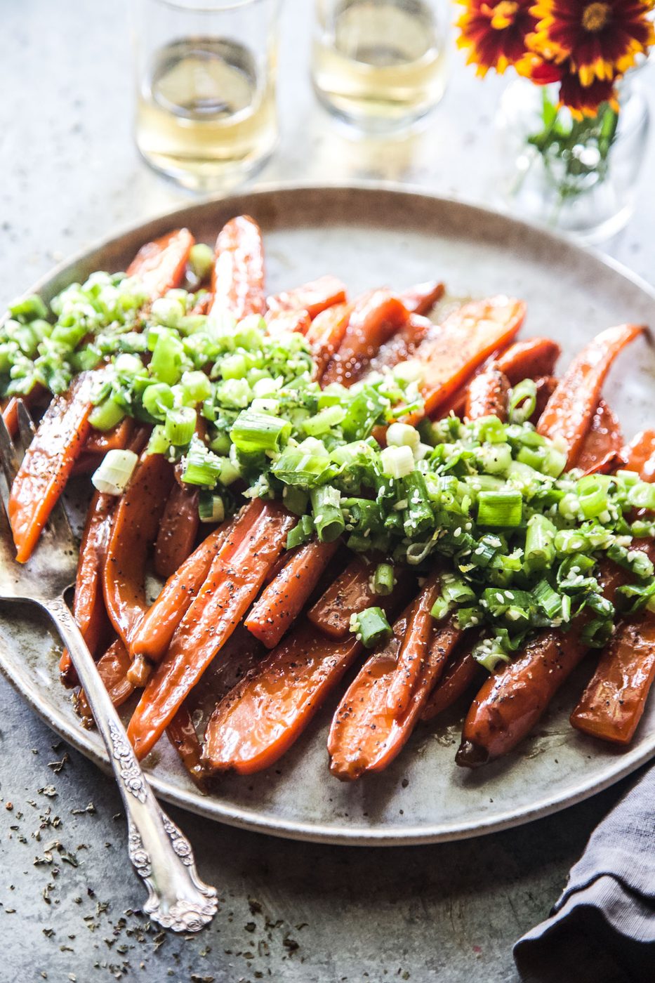 Simple Miso-Glazed Carrots with Scallion Gremolata