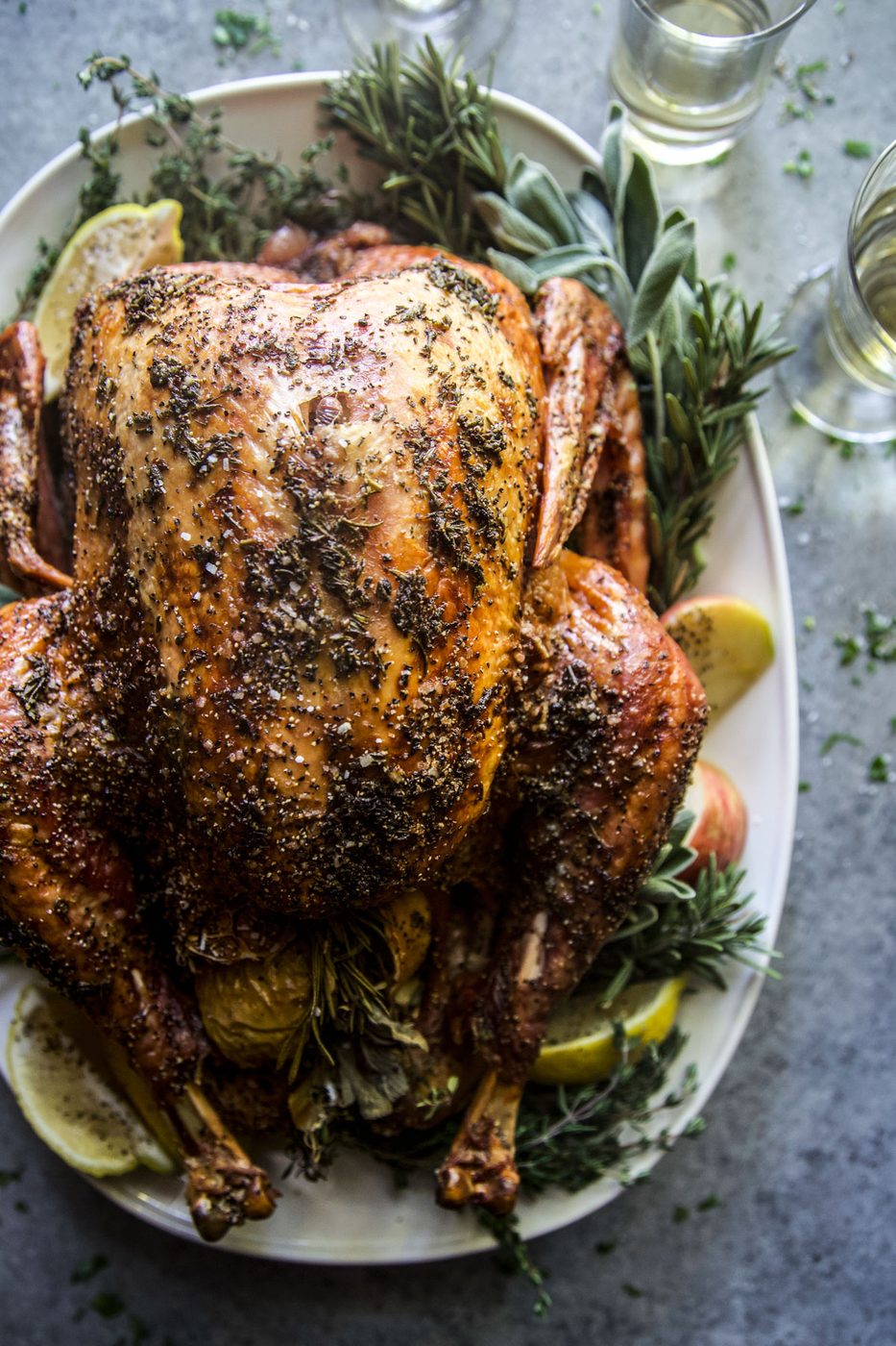 Simple Roasted Turkey with Herb Butter